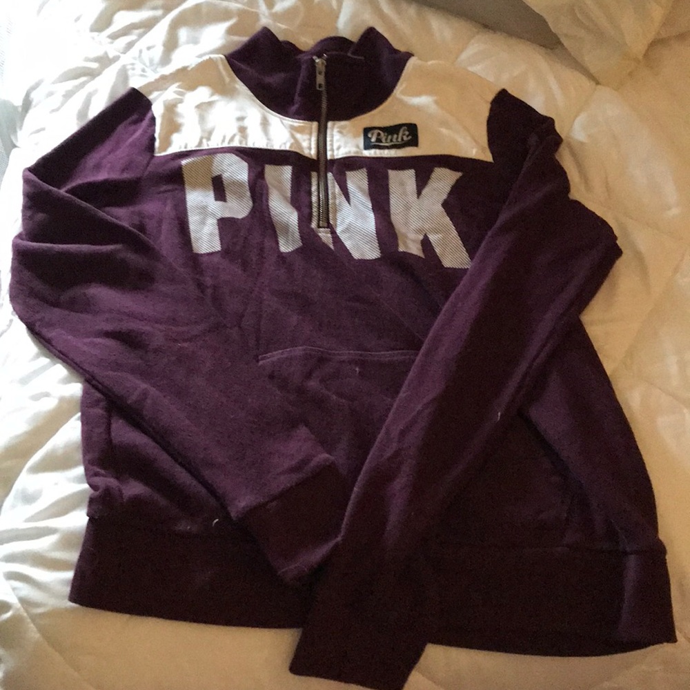 Pink purple quarter zip